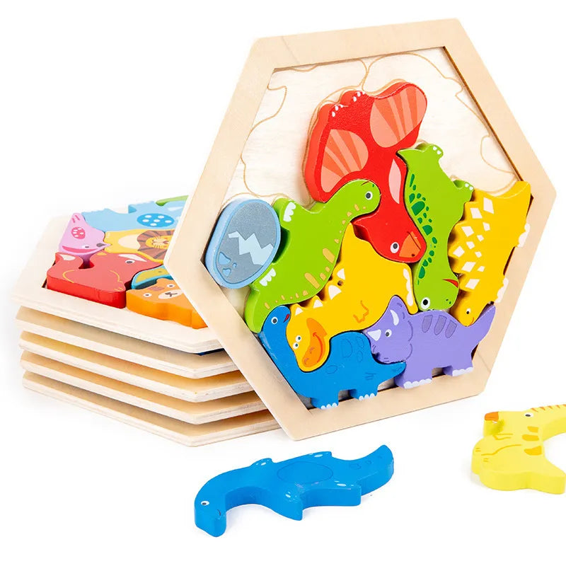 Baby toy Wooden jigsaw Puzzle Early Development