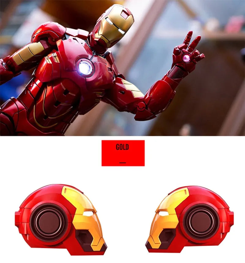 IronMan Mini Portable Bluetooth with LED Light Wireless